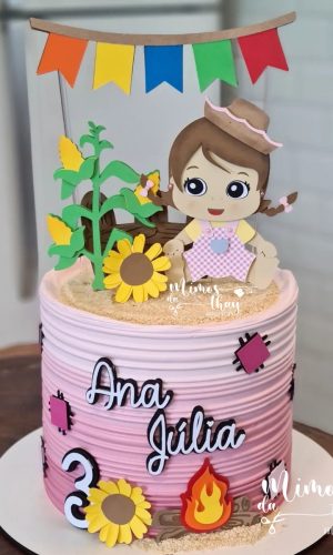 Arquivo de Corte Topo de Bolo Festa Junina Menina Arraiá 169