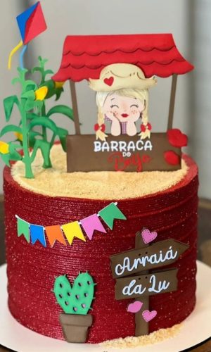 Arquivo de Corte Topo de Bolo Festa Junina Menina Arraiá 171