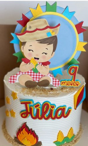 Arquivo de Corte Topo de Bolo Festa Junina Menina Arraiá 182