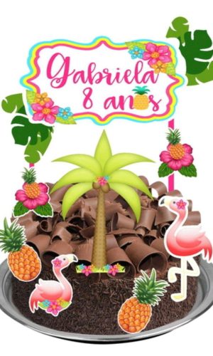 ARQUIVO DE CORTE TOPO DE BOLO FLAMINGO (#1540)