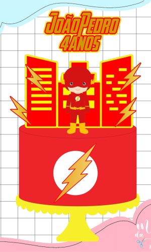 Arquivo de Corte: Topo de Bolo Flash 001