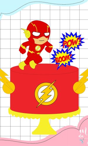 Arquivo de Corte: Topo de Bolo Flash 002