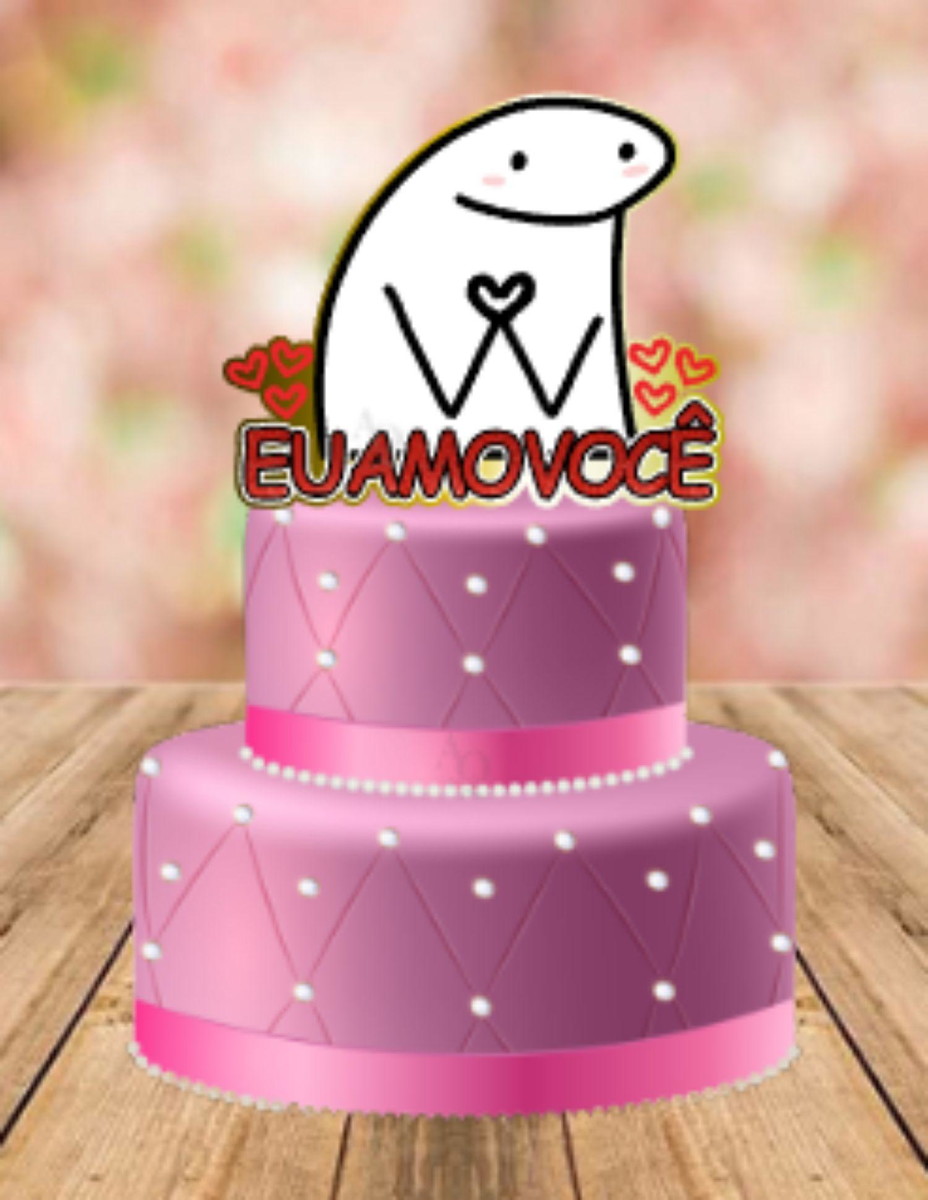 Arquivo de Corte Topo de Bolo Flork Aniversário #15655