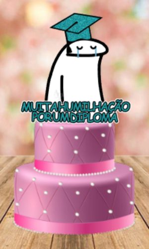 Arquivo de Corte Topo de Bolo Flork Aniversário #15657