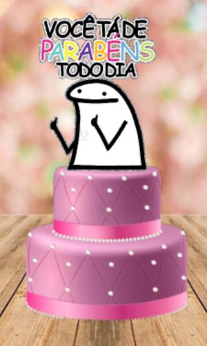 Arquivo de Corte Topo de Bolo Flork Aniversário #15662