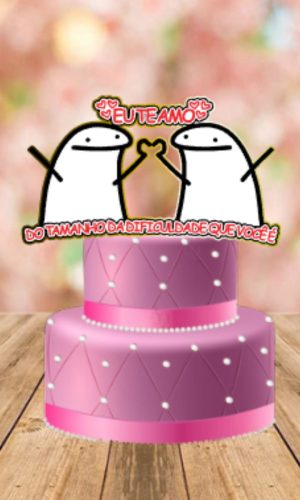 Arquivo de Corte Topo de Bolo Flork Aniversário #15668