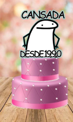Arquivo de Corte Topo de Bolo Flork Aniversário #15672