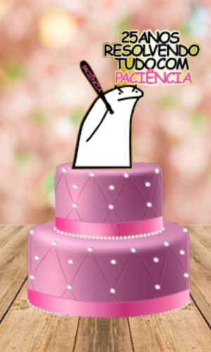 Arquivo de Corte Topo de Bolo Flork Aniversário #15674