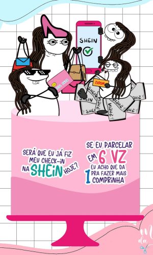 Arquivo de Corte: Topo de Bolo Flork Rainha da Shein 003