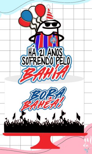 Arquivo de Corte Topo de Bolo Flork Tricolor Bahia 001