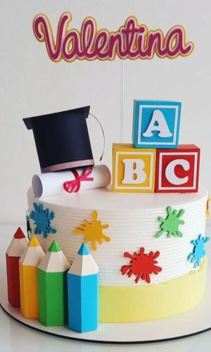 Arquivo de Corte: Topo de Bolo Formatura Abc 3d 018
