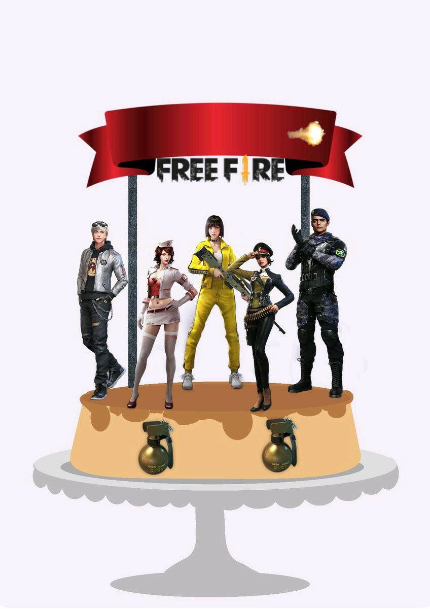 ARQUIVO DE CORTE TOPO DE BOLO FREE FIRE (#1543)