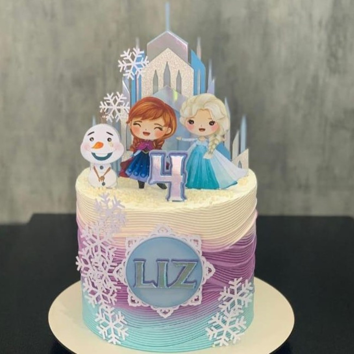 Arquivo de Corte Topo de Bolo Frozen Aquarelado Cute 016