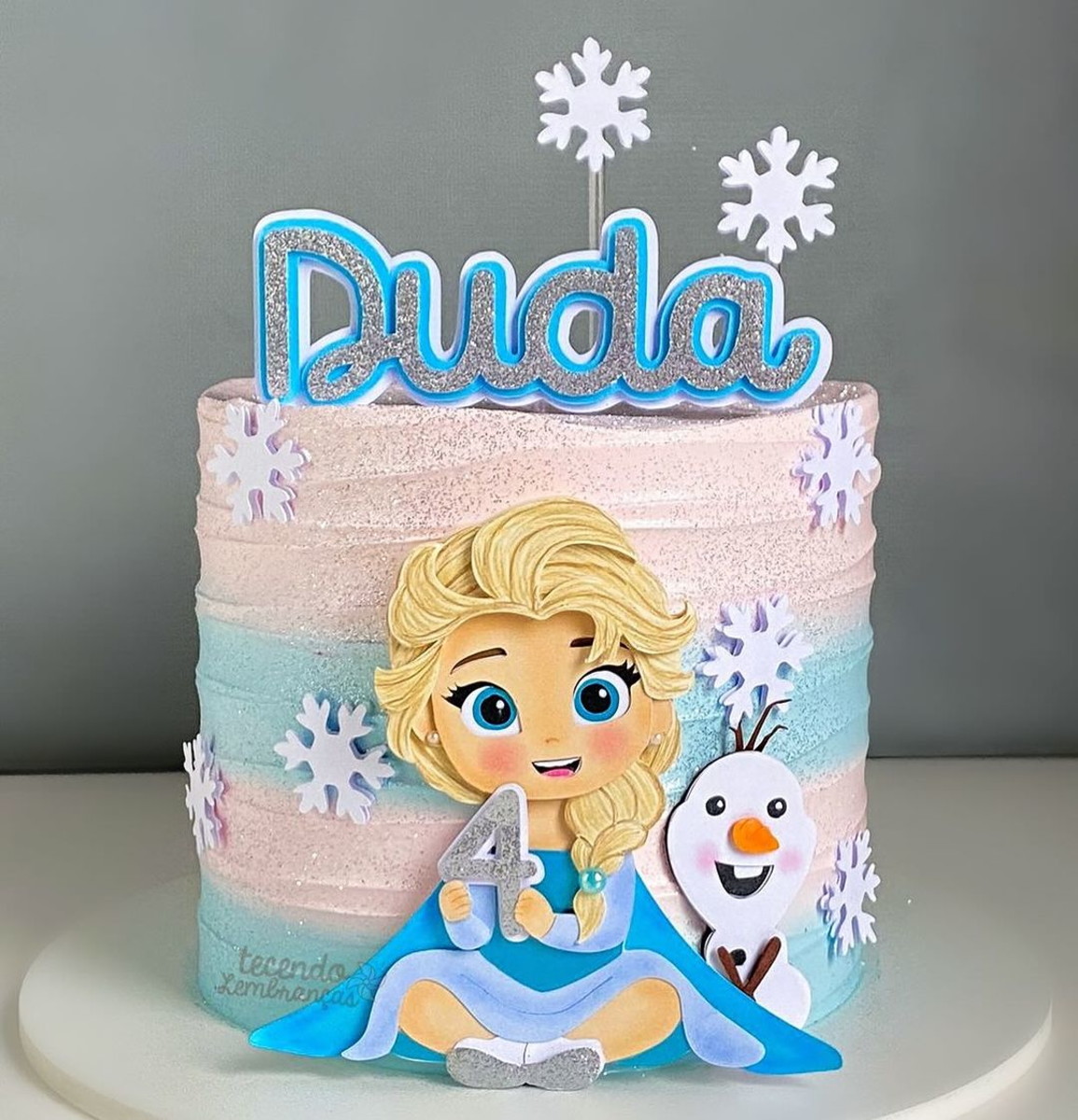 Arquivo de Corte Topo de Bolo Frozen Elza e Olaf Cute 018