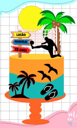 Arquivo de Corte: Topo de Bolo Futvolei 001