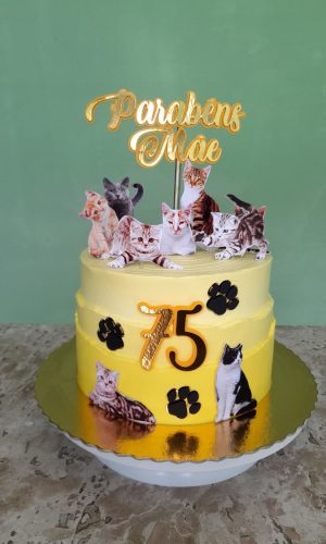 Arquivo de corte topo de bolo gatinho