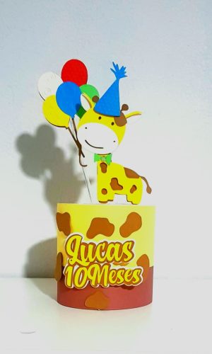 Arquivo de corte Topo de bolo Girafa em camadas