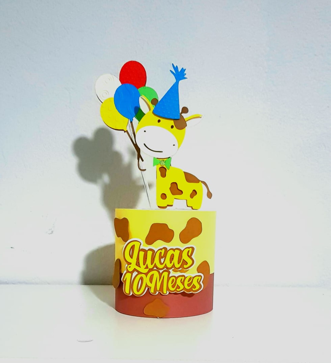 Arquivo de corte Topo de bolo Girafa em camadas
