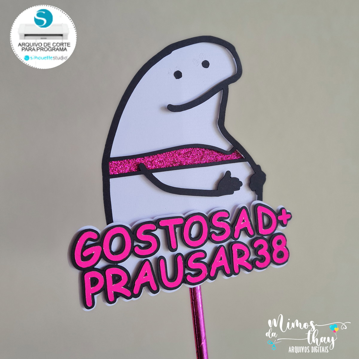 Arquivo de Corte Topo de Bolo Gostosa D+ Flork 046