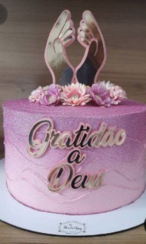 Arquivo de Corte Topo de Bolo Gratidao Deus Csv310