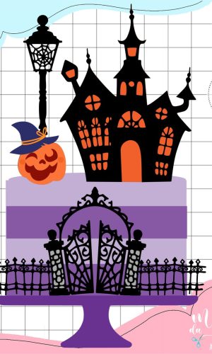 Arquivo de Corte: Topo de Bolo Halloween 049