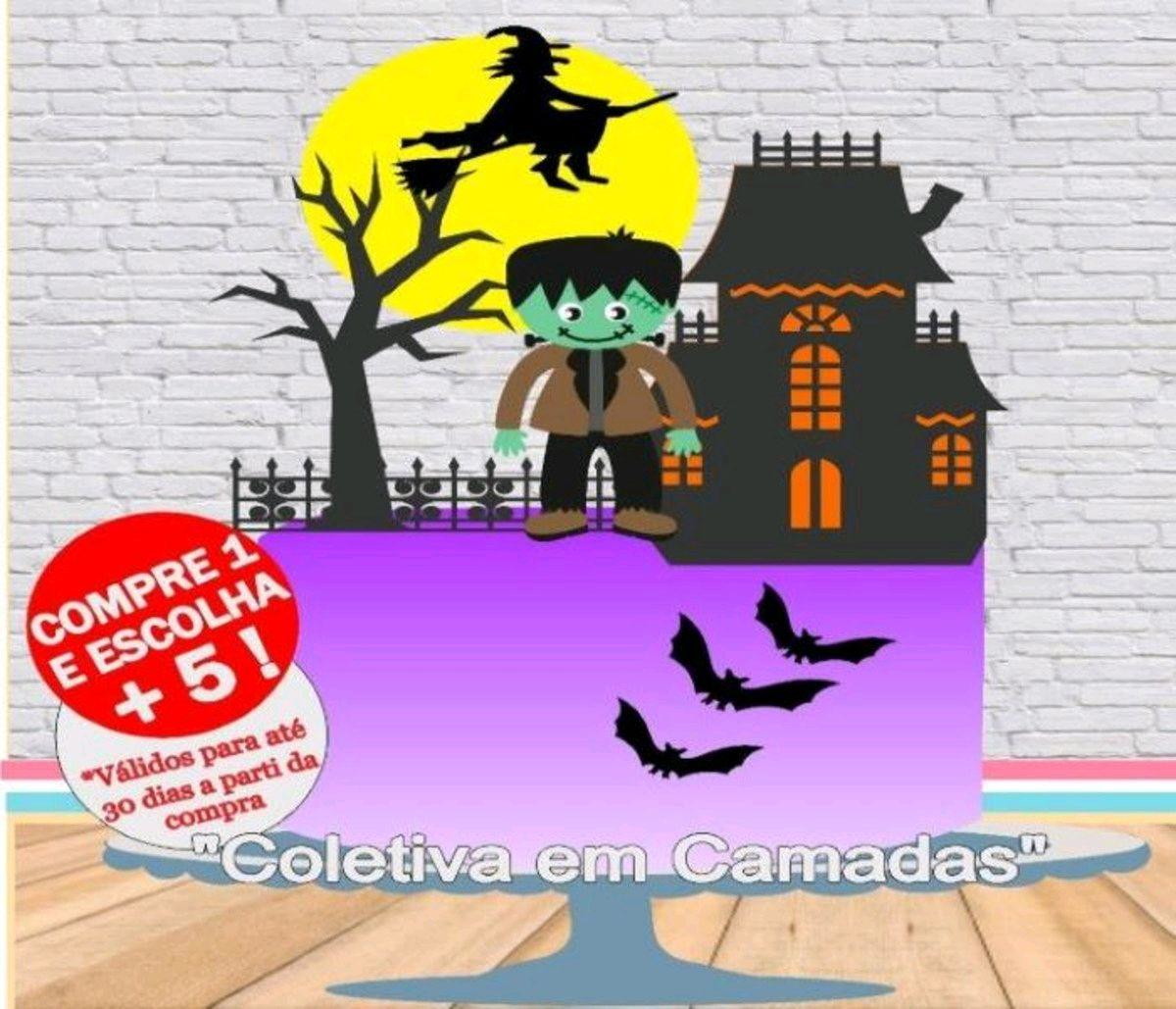 ARQUIVO DE CORTE TOPO DE BOLO HALLOWEEN #2752