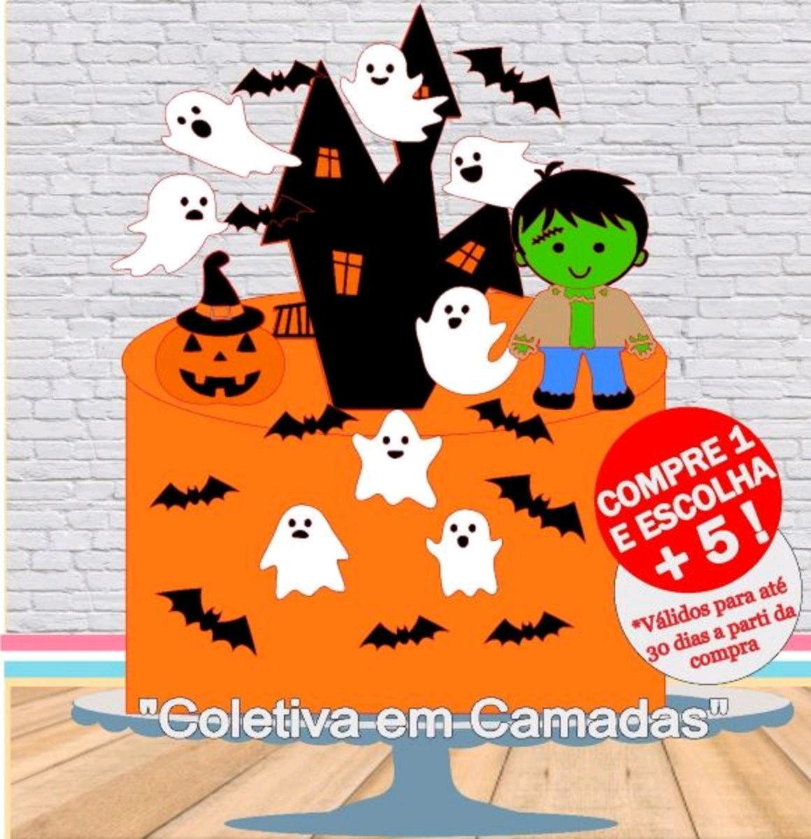 ARQUIVO DE CORTE TOPO DE BOLO HALLOWEEN #2758