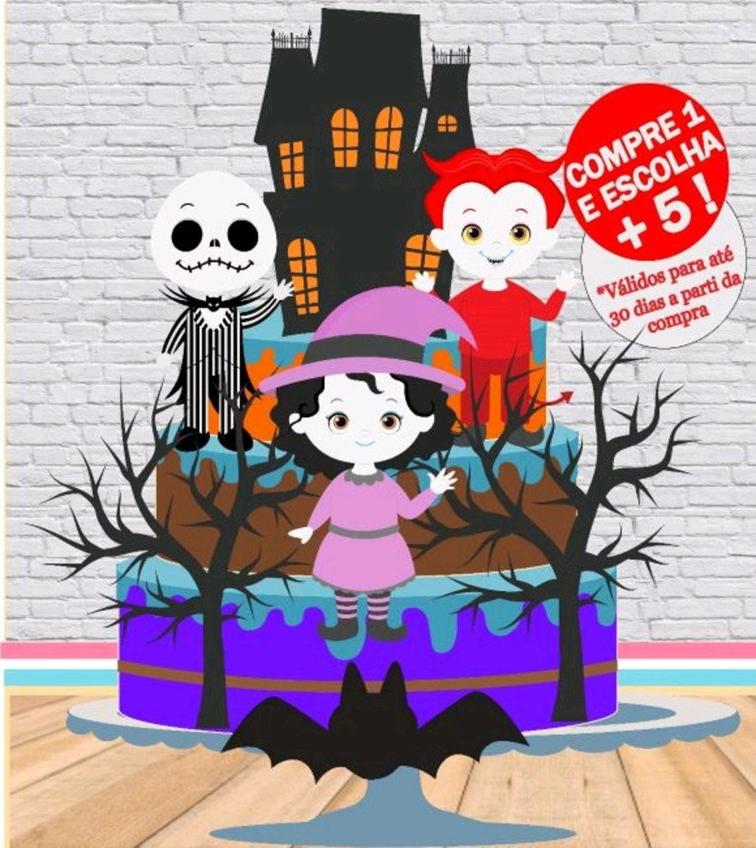 ARQUIVO DE CORTE TOPO DE BOLO HALLOWEEN #2762