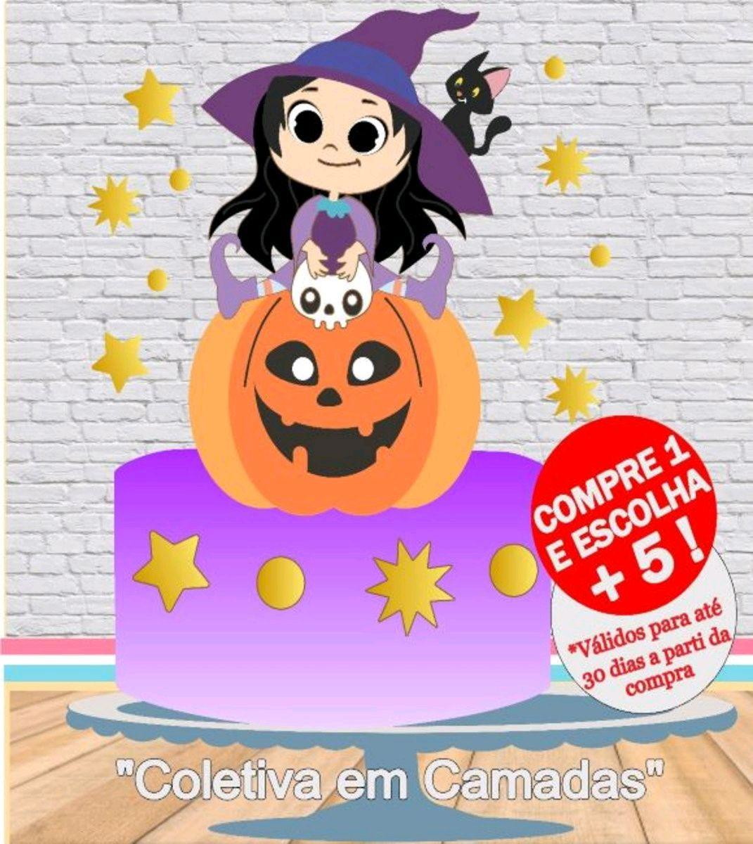 ARQUIVO DE CORTE TOPO DE BOLO HALLOWEEN #2763