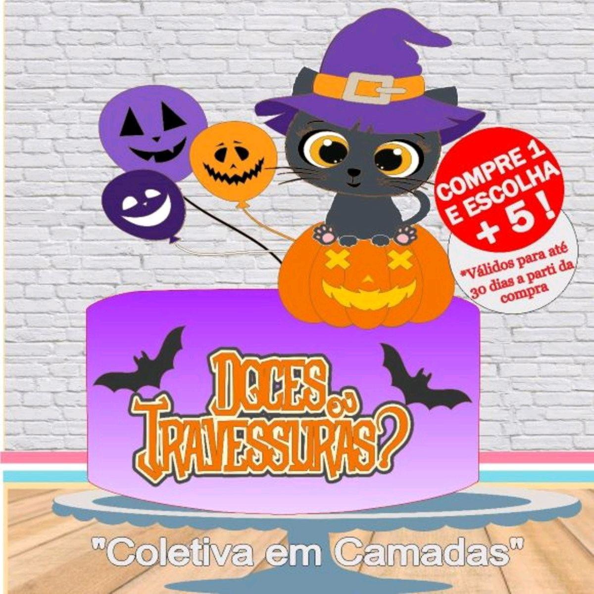 ARQUIVO DE CORTE TOPO DE BOLO HALLOWEEN #2765