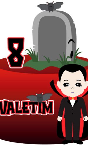 Arquivo de Corte: Topo de Bolo Halloween Drácula 026