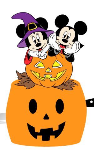 Arquivo de Corte: Topo de Bolo Halloween Mickey e Minnie 027