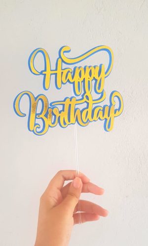 Arquivo de corte topo de bolo - Happy Birthday