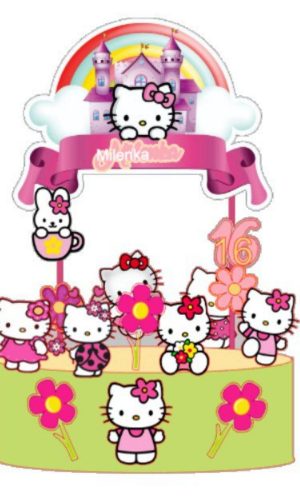 Arquivo de Corte Topo de Bolo Hello Kit #17040