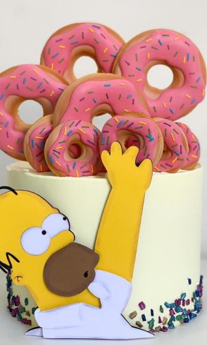 Arquivo de Corte: Topo de Bolo Homer Simpsons 003