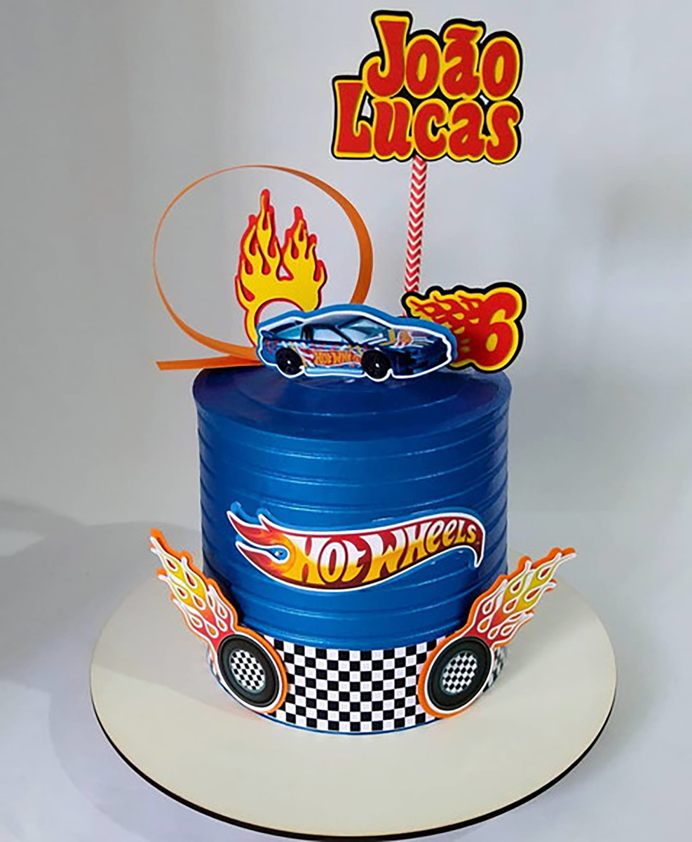 Arquivo de Corte: Topo de Bolo Hot Wheels 002