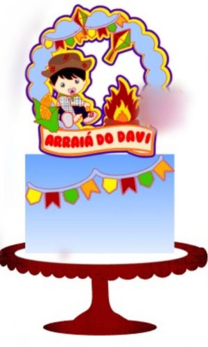 ARQUIVO DE CORTE TOPO DE BOLO JUNINO BABY MASC #14128