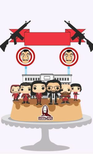 ARQUIVO DE CORTE TOPO DE BOLO LA CASA DE PAPEL (#1554)