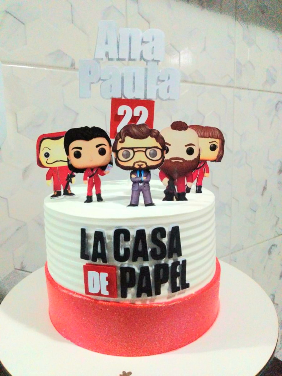ARQUIVO DE CORTE TOPO DE BOLO LA CASA DE PAPEL