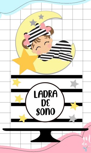 Arquivo de Corte: Topo de Bolo Ladrão de Sono Menina 002