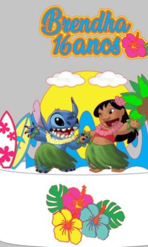 Arquivo de Corte Topo de Bolo Lilo e Stich #17207