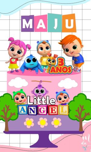 Arquivo de Corte: Topo de Bolo Little Angel 001
