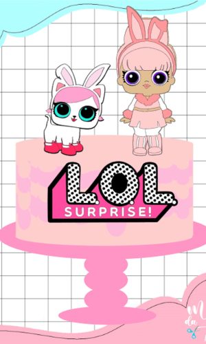 Arquivo de Corte: Topo de Bolo Lol Bunny Surprise 007