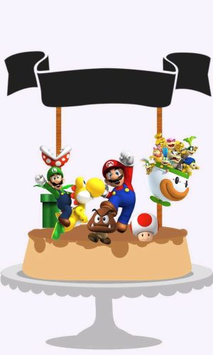 ARQUIVO DE CORTE TOPO DE BOLO MARIO BROS (#1560)