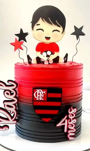 Arquivo de Corte Topo de Bolo Menino Flamengo 005