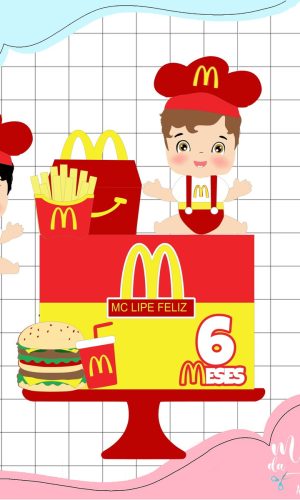 Arquivo de Corte: Topo de Bolo Menino Mc Donalds 009