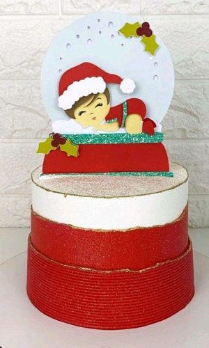 ARQUIVO DE CORTE TOPO DE BOLO MEU PRIMEIRO NATAL (#1614)