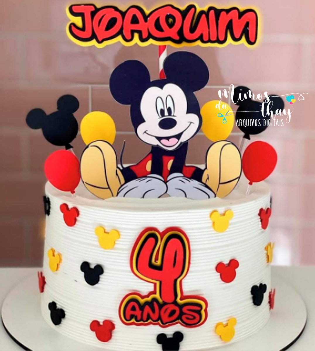Arquivo de Corte: Topo de Bolo Mickey Camadas 006