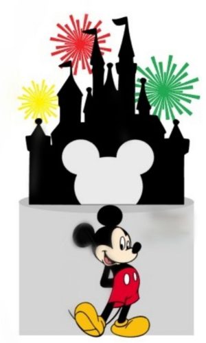 Arquivo De Corte Topo De Bolo Mickey Castelo #15114