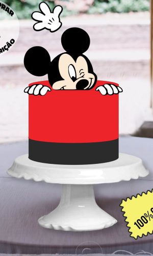 Arquivo de Corte Topo de Bolo Mickey em Camadas